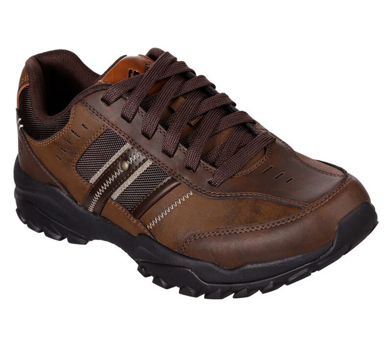 Skechers Relaxed Fit: Henrick - Delwood - Mens Lace Up Shoes Brown [AU-GO7522]